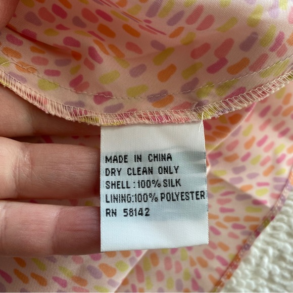 TALBOTS 100% Silk Shell Peach Sleeveless Dress Size 10 - Picture 13 of 14